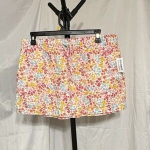 NWT Old Navy Women's Size XXL Yellow Pink White Floral Pixie‎ Mini Skirt